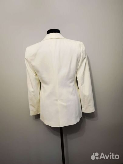 Белый двубортный пиджак Zara М 44 46