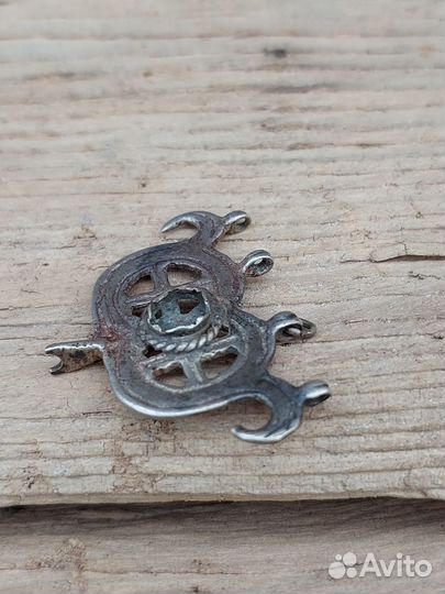 Подвеска серьга древность серебро