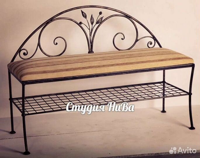 Кованая банкетка № 49