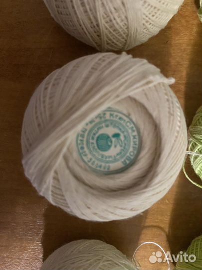 Нитки вязальные «Ирис», х/б и мулине новые