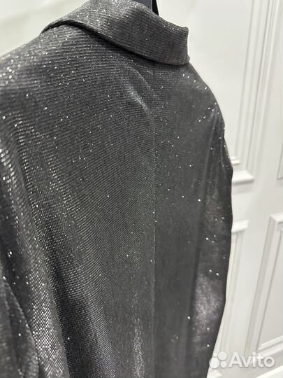 Пилжак черный блестящий вечерний