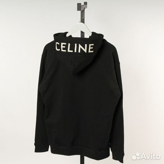 Зип худи celine черное premium