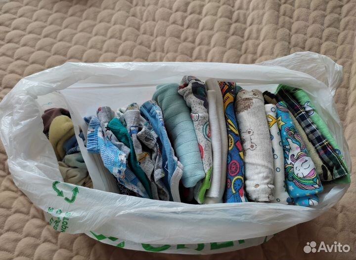 Вещи пакетом для мальчика с рождения до 1.5 лет