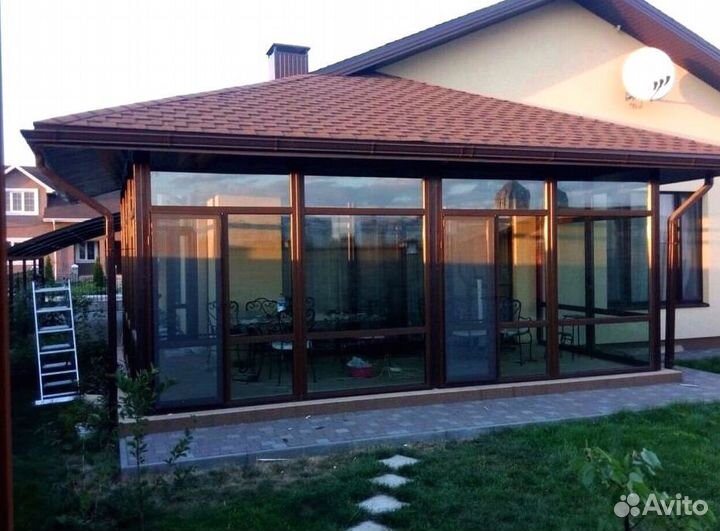 Пластиковые французские окна rehau