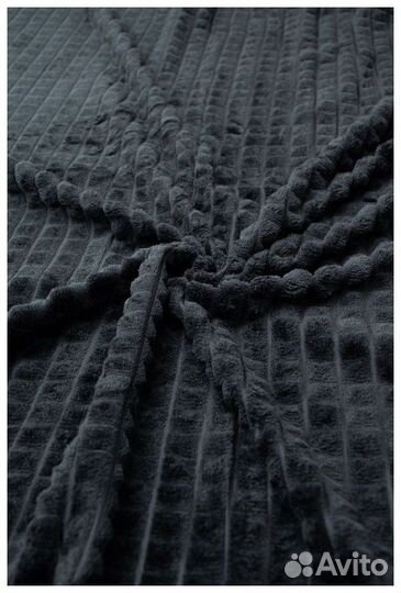 Плед кролик черный и малиновый в полоску