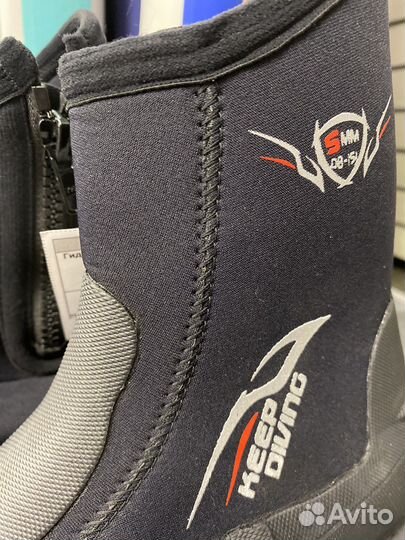 Гидроботинки KeepDiving Black 5 mm