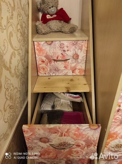 Детская двухьярусная кровать с матрасом бу