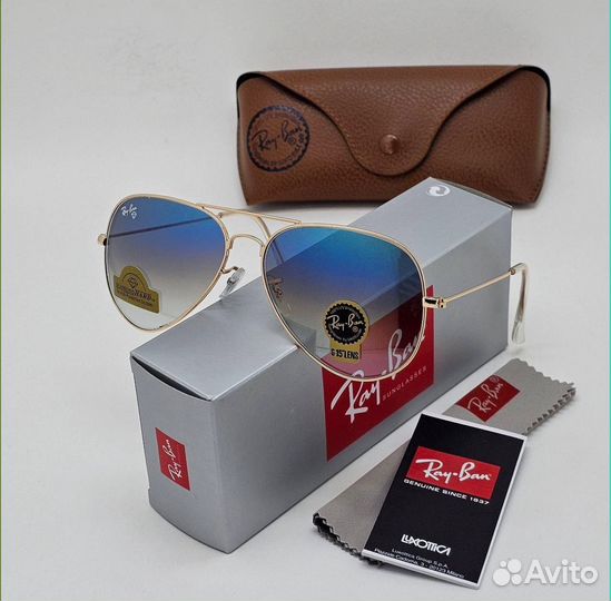 Мужские классические очки Ray Ban авиаторы