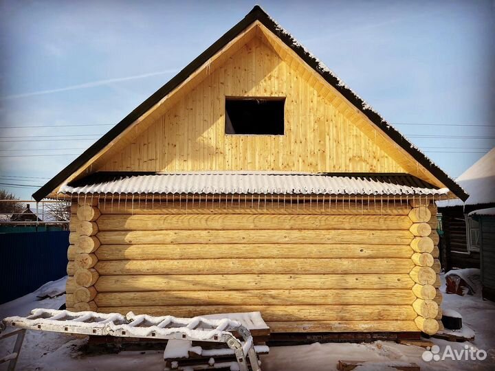 Зимний сруб для дома бани. оцб Профбрус Кругляк