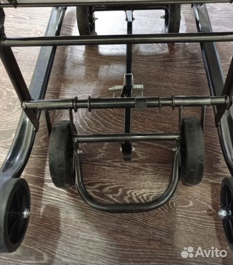 Новые санки-коляска Pikate Deluxe экокожа