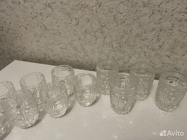 Хрустальные фужеры, бокалы, рюмки, вазы СССР