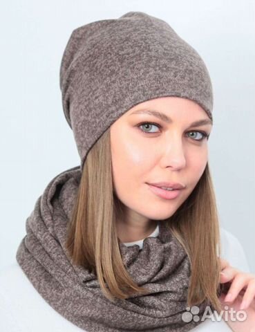 Комплект шапка и снуд женский