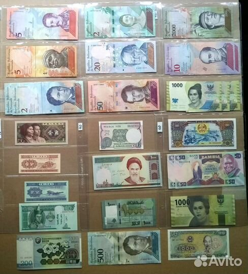 Иностранные банкноты, боны мира, купюры, деньги