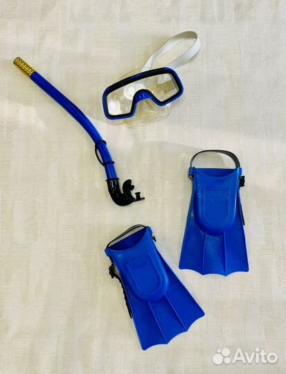 Маска, трубка, ласты детские
