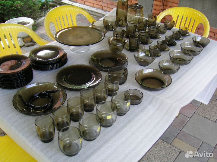 Посуда Luminarc, Франция, темное стекло