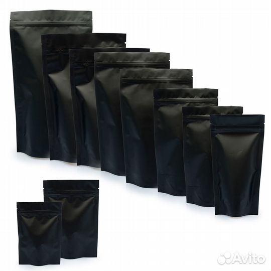 Пакет дой-пак крафт металлизированный цветной