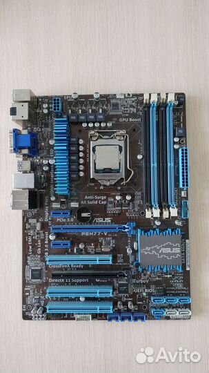 Материнская плата asus P8H77-V rev.2.0 и процессор