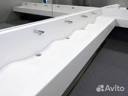 Столешницы раковины в санузлы ТЦ офисы