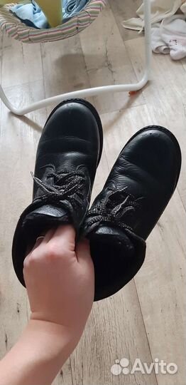 Ботинки зимние кожаные