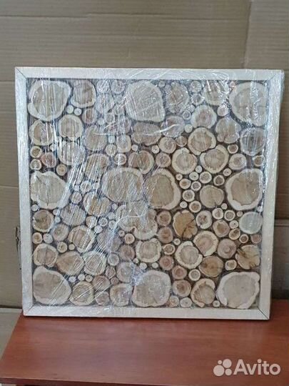 Панно из можжевельника 50х100см с рамкой