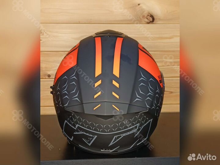 Шлем, ST 501 helmet, чёрно-оранжевый