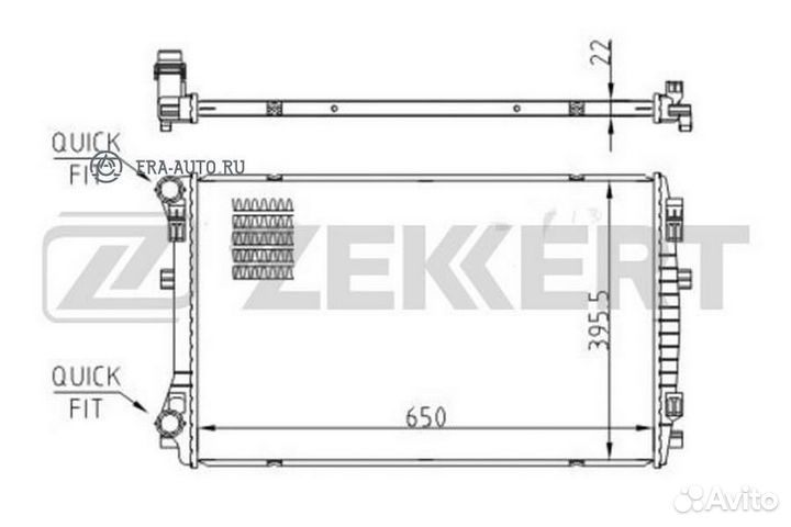 Zekkert MK-1557 Радиатор охлаждения двигателя Audi