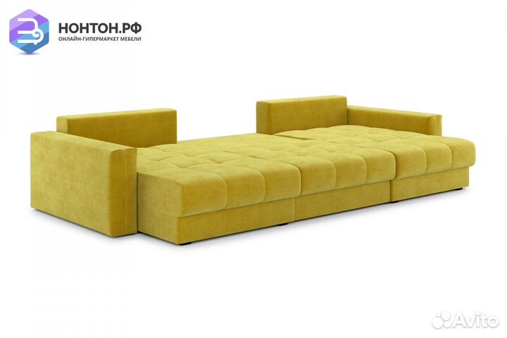 Диван п-образный тик-так Монарх М1О2 горчичный