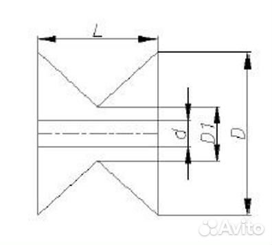 Ролик носовой прицепа L95 D87/54/14.5 мм PVC си