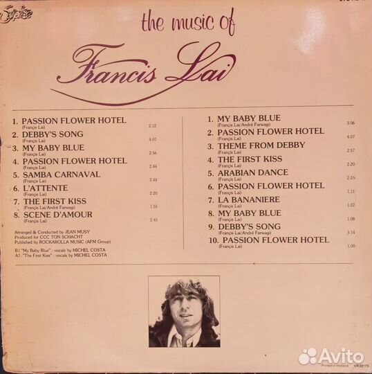 Пластинка Francis Lai The Music Of Francis Lai