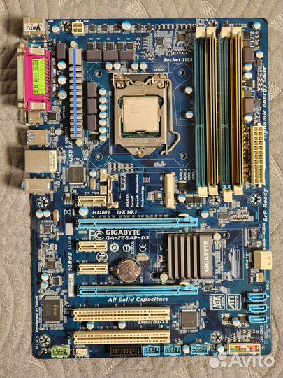 Комплект Gigabyte GA-Z68AP-D3 + i5-2500k + 8 Gb