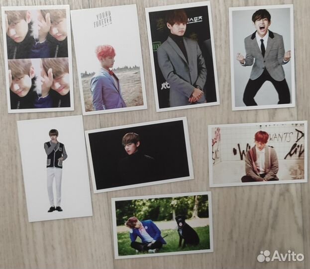 Набор карточек с Ви из BTS - 8 шт (цена за все)