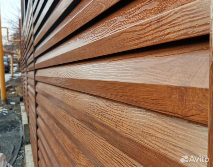 Жалюзийный забор (жалюзи Твист), под дерево