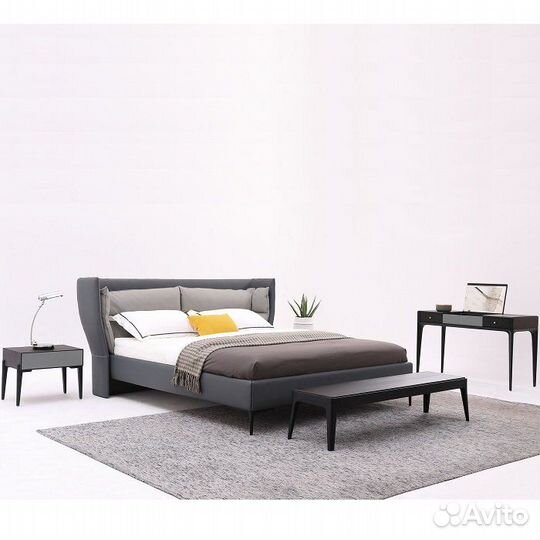 Современная серая прикроватная тумба Hoogar spazio