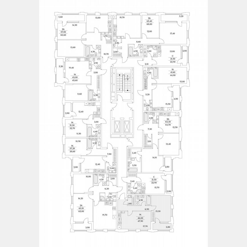 1-к. квартира, 47,9 м², 10/13 эт.
