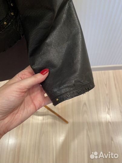 Куртка из лайки пиджак кожаный дизайнерский 42