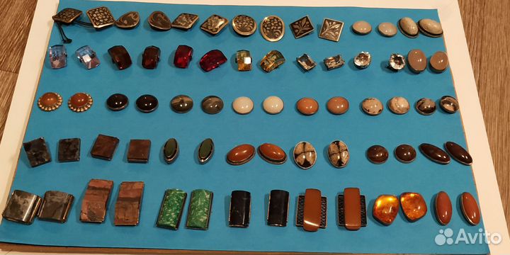 Запонки СССР серебро 875