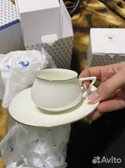 Чайная пара императорский фарфоровый завод