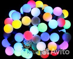 Гирлянды шарики, черный провод, автосмена