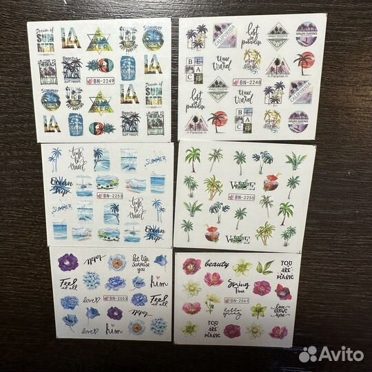 Наклейки для ногтей маникюр слайдеры