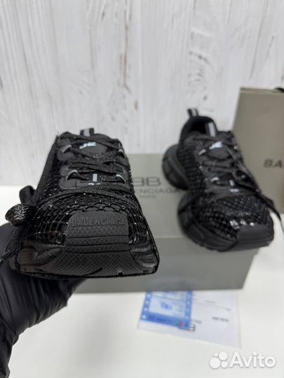 Кроссовки Balenciaga 3XL со стразами «Black»