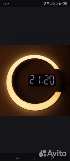 Часы настенные с 3D светодиодной подсветкой