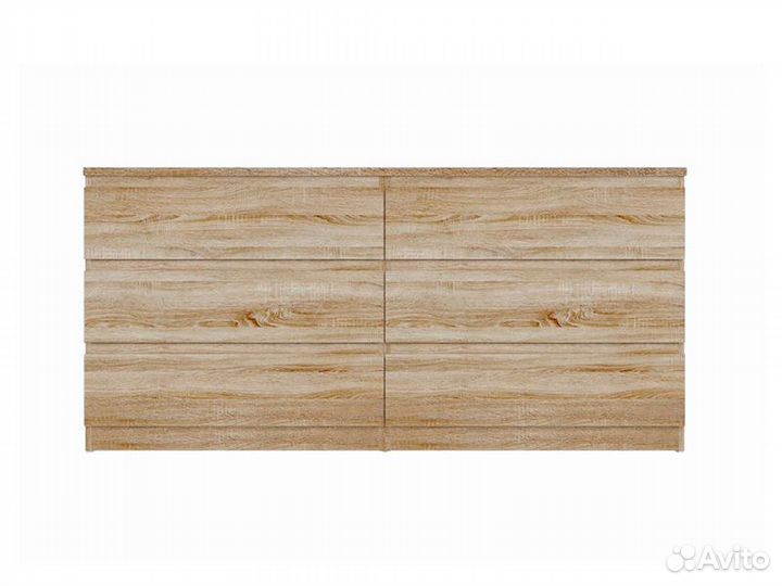 Мальта комод 6 ящиков 160х76 Сонома