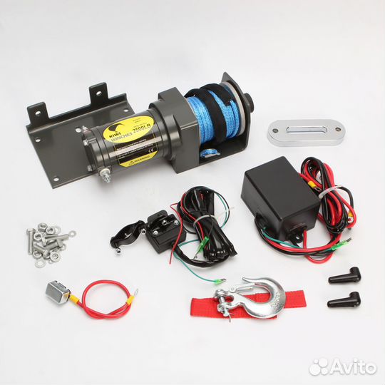 Лебедка 2500Lbs (1134 кг) синтетический трос Kiwi