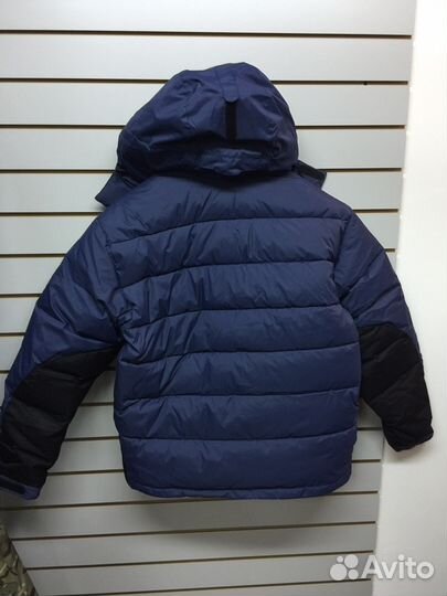 Пуховик синий
