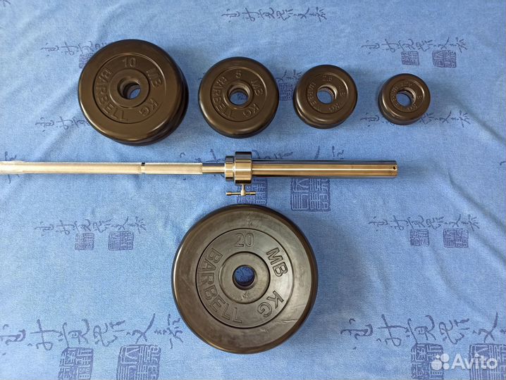 Штанга 100кг MB Barbell Металлическая втулка Новая