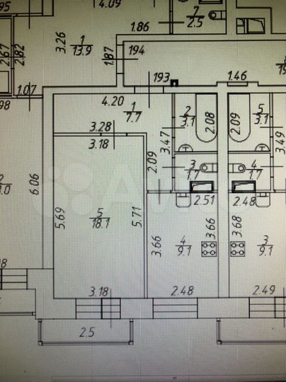 1-к. квартира, 40 м², 3/9 эт.