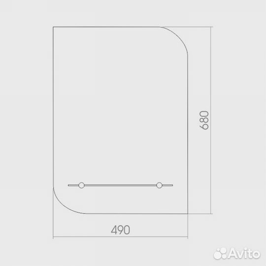 Зеркало mixline Люкс 495*685 525014 Хром