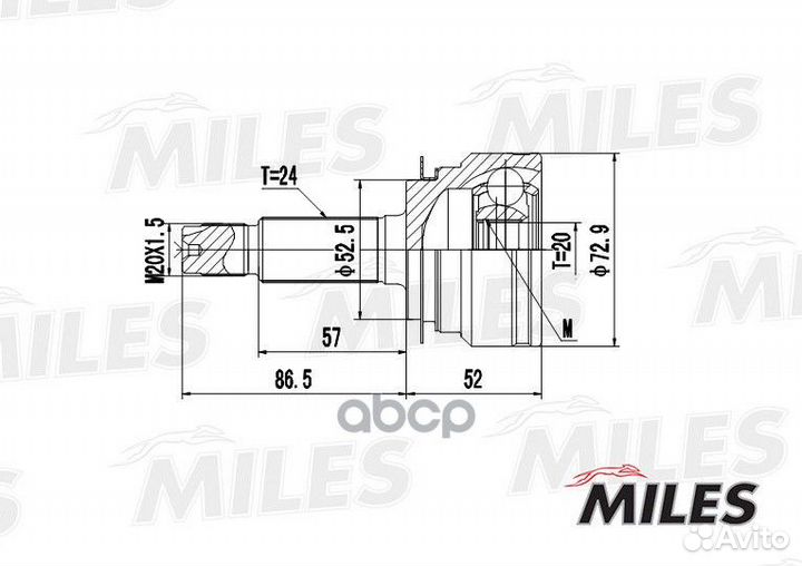ШРУС наружный KIA picanto 1.0-1.1 05- (GSP 827077)