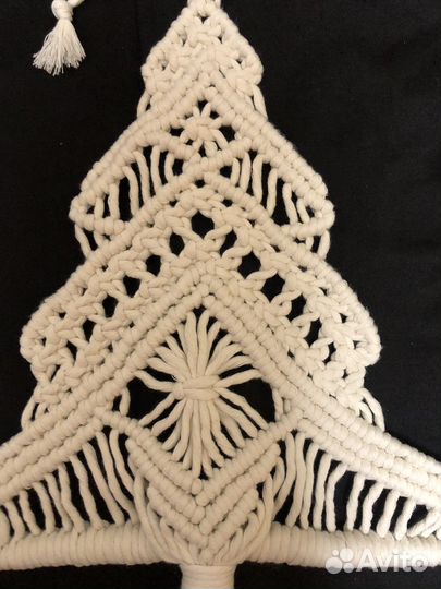 Панно макраме елка