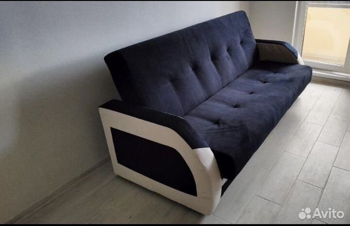 Диван велюровый черный феникс